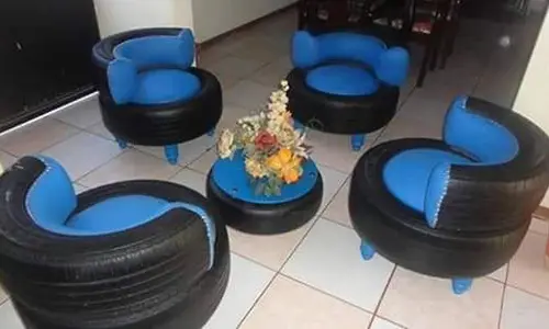 old tire indoor chairs - one of the ingenious uses of old tires