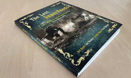 The Lost SuperFoods paperback on a table