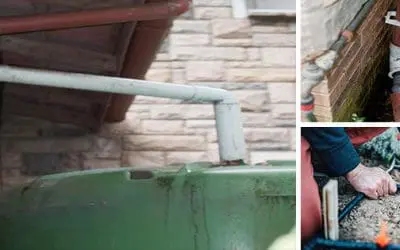 Rainwater Tank That Irrigates A Small Herb Garden