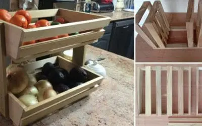 DIY Corner Vegetable Storage Bin