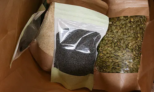 harvest seeds from plants