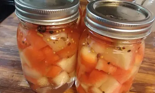 How To Pickle Watermelon Rind The Amish Way - canned watermelon rinds the amish way