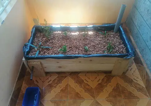 DIY Self-Watering Raised Garden Beds - final step