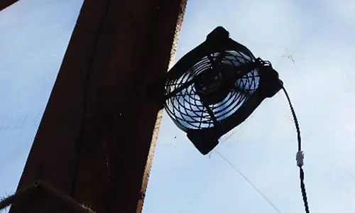 Greenhouse 101 - fans outside the greenhouse