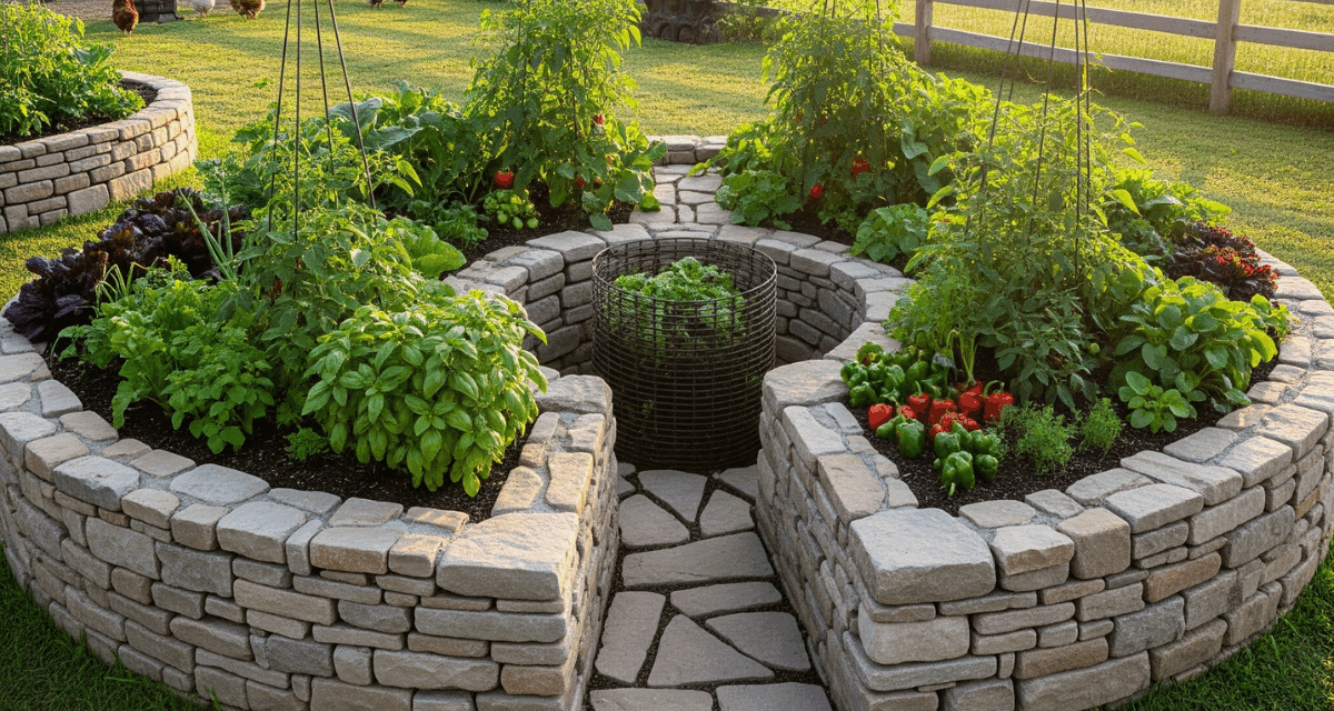 DIY Self-Feeding Keyhole Garden