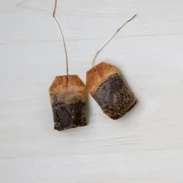 photo of used tea bags 