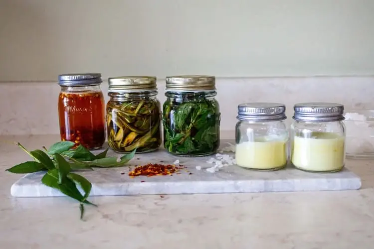 photo of small jars with remedies