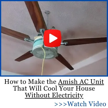 How to make the amish ac unit that cools home without electricity. Photo of the amish ac unit 