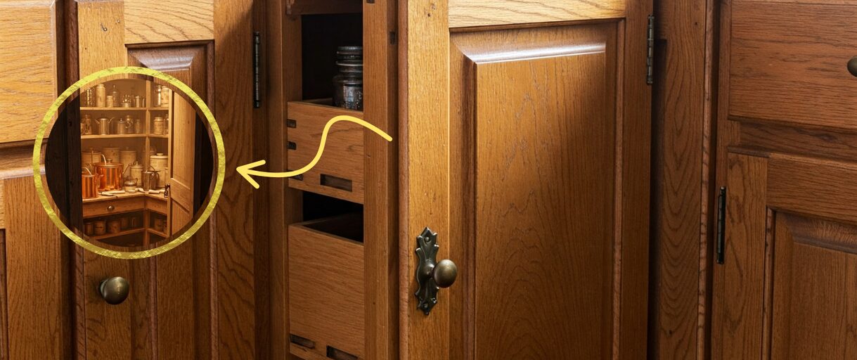 DIY Hidden Pantry For Your Kitchen