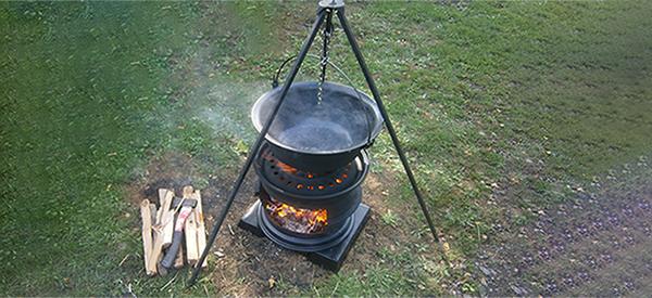 DIY Stove Made From Used Tire Rims