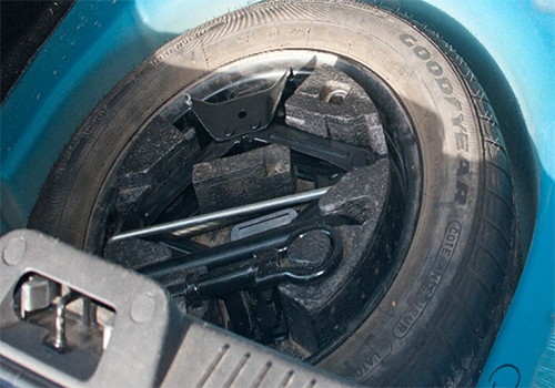 spare wheel with tools