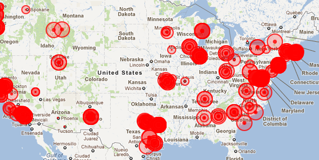 US Nuclear Target Map