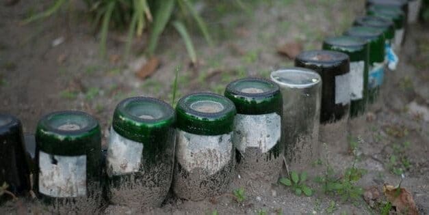 Why You Should Bury Glass Bottles In Your Garden