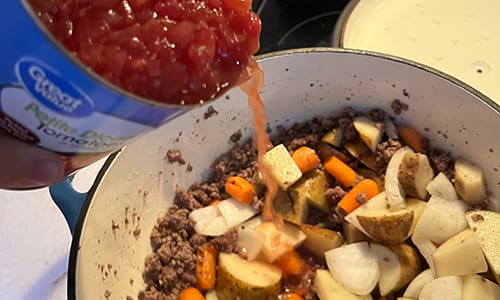 preparing the amish stew