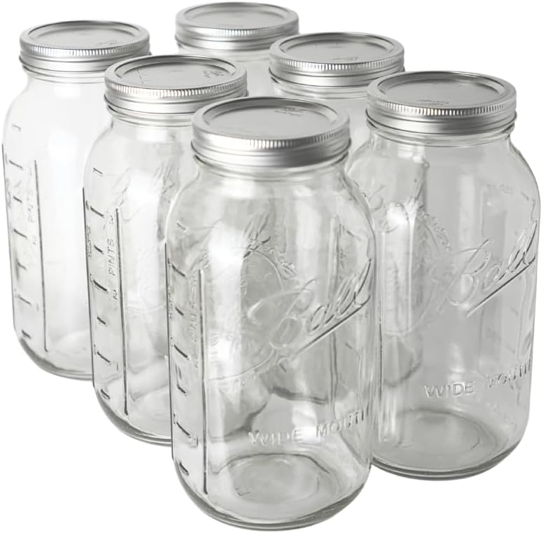 Ball 6-Pack Half-Gallon Mason Jars with Lids