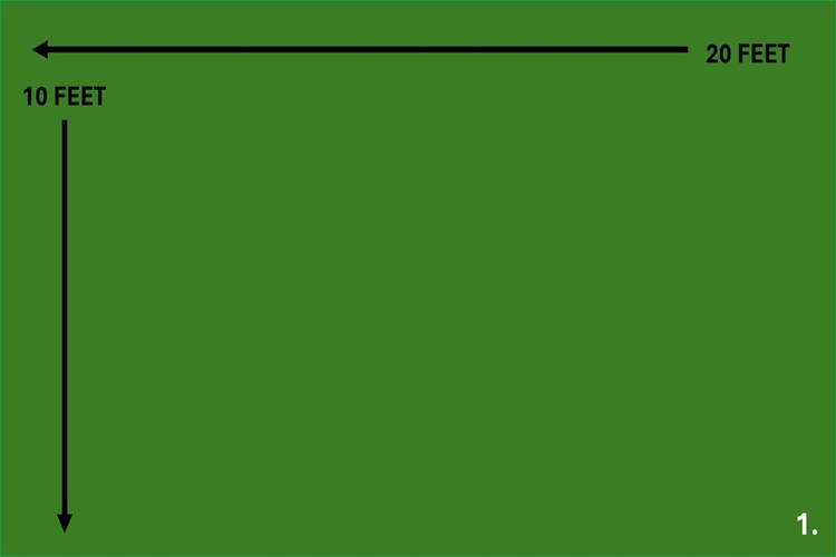 mark off potato bed size