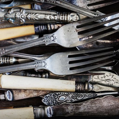 polish tarnished silver with milk