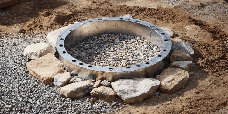 Permanent Stone and Steel Ring Pit