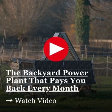 The Backyard Power Plant That Pays You Back Every Month Photo of a DIY device in the a bakyard
