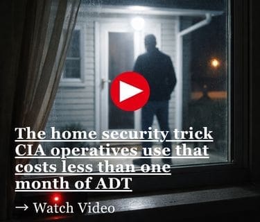 The home security trick CIA operatives use that costs less than one month of ADT Through a fogged window at night, a shadowy person stands on a lit front porch reaching toward the door, while a small red LED glows on the dark windowsill inside