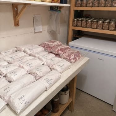 pig meat ready for the freezer