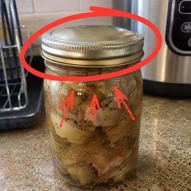 swollen lid from fermentation