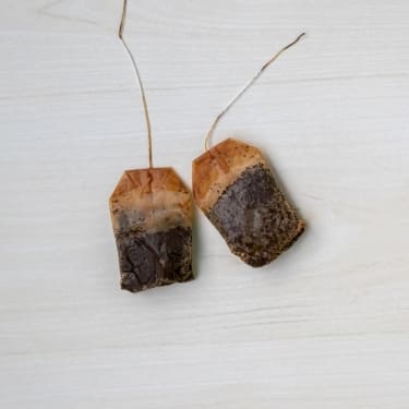 photo of used tea bags 
