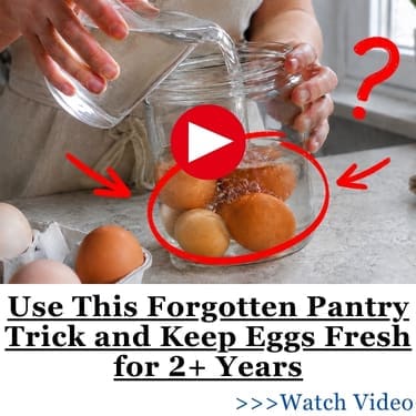 Use This Forgotten Pantry Trick and Keep Eggs Fresh for 2+ Years Woman pouring water on some eggs