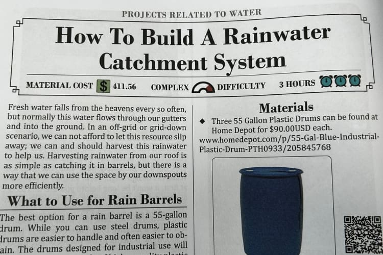 book about how to build rainwater system
