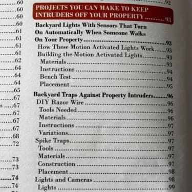 table of contents traps