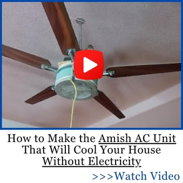 How to make the amish ac unit that cools home without electricity. Photo of the amish ac unit 