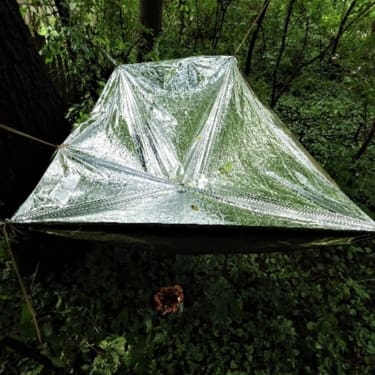catching rain water with net
