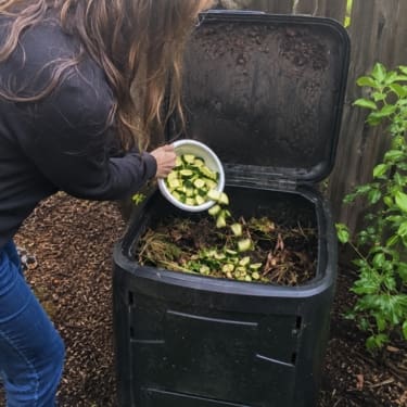 Zucchini compost bin