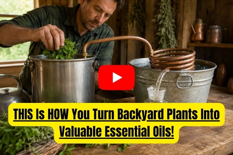 man making essential oils at home