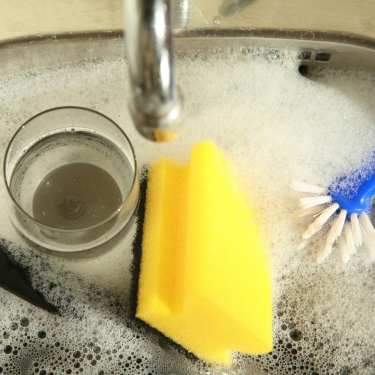 graywater in a sink
