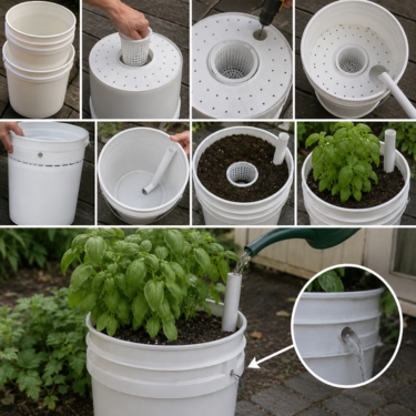 self watering planter DIY project