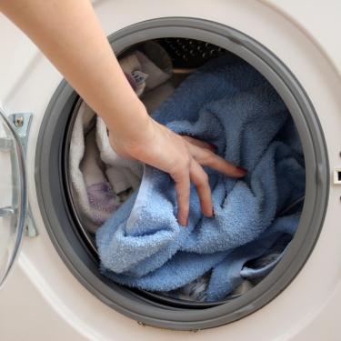 loading washing machine