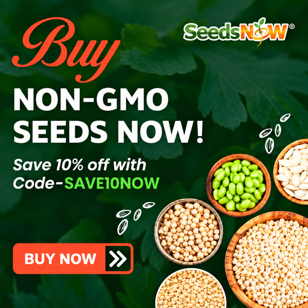 non gmo seeds 10% discount